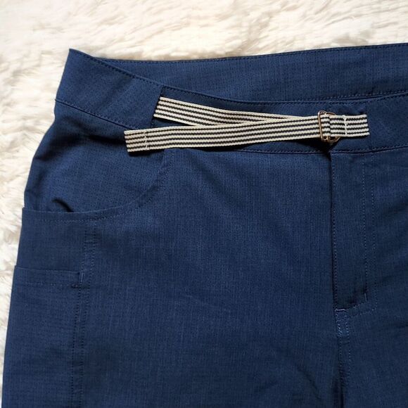 Zyia Active Blue Not Just A Trail Hiking Outdoor Shorts Size XL Cuffed Belted - Picture 2 of 10